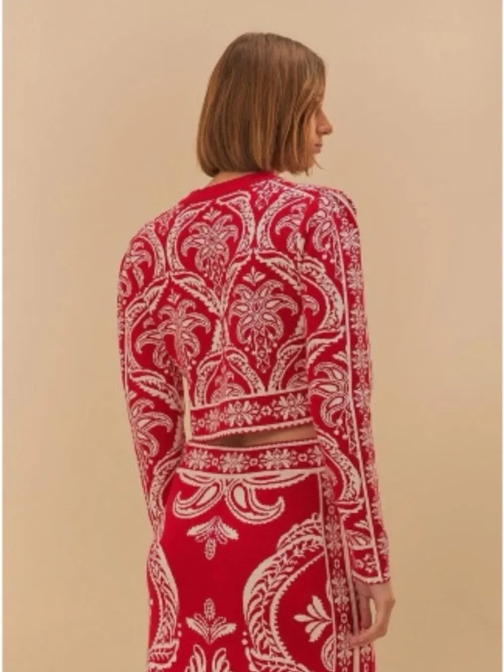 Farm Rio Patterned Crew Neck Sweater NWT - Picture 6 of 6